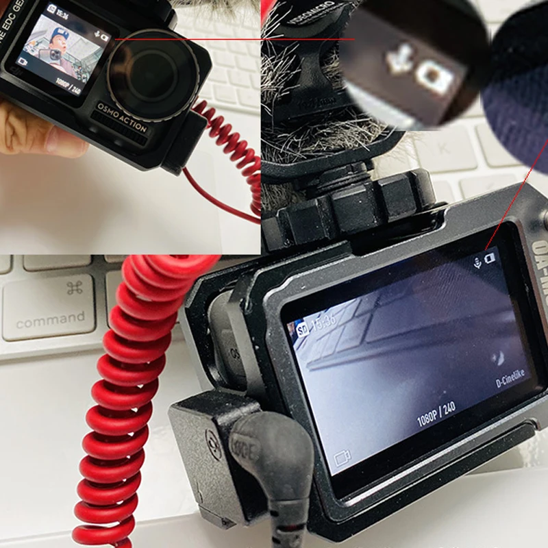 Osmo Action Sport camera Frame Корпус Корпуса для микрофона заполняющий светильник Штатив для DJI OSMO ACTION camera Cage защитный чехол