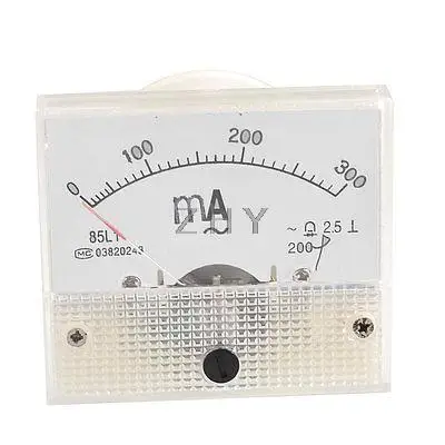 

Current Measuring Analog AC 0-300MA Scale Range Milliampere Panel Meter