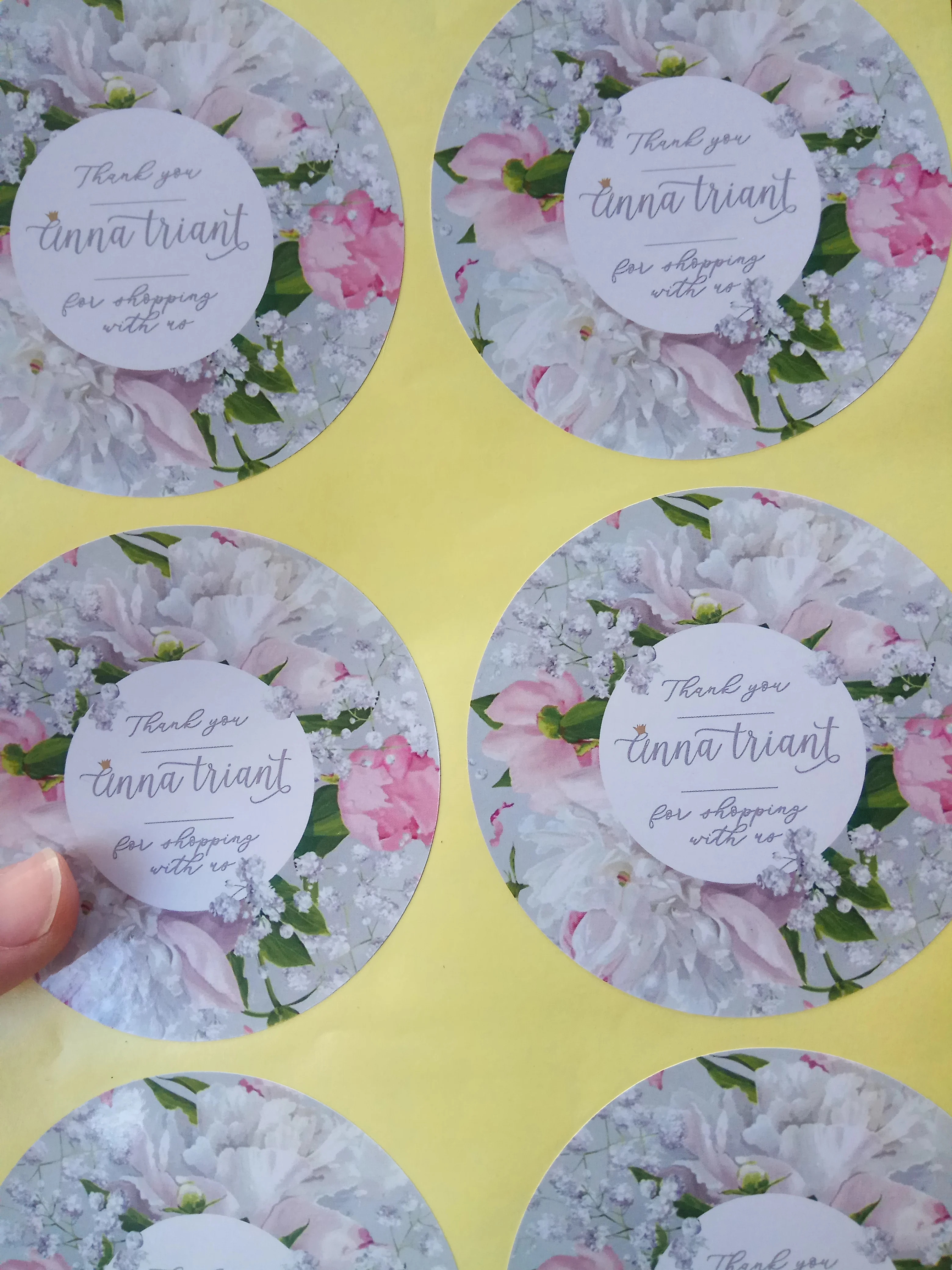 

80MM Custom made Kraft Paper PVC Vinyl Transparent self adhesive sticker Personalised colour LOGO label sticker printing