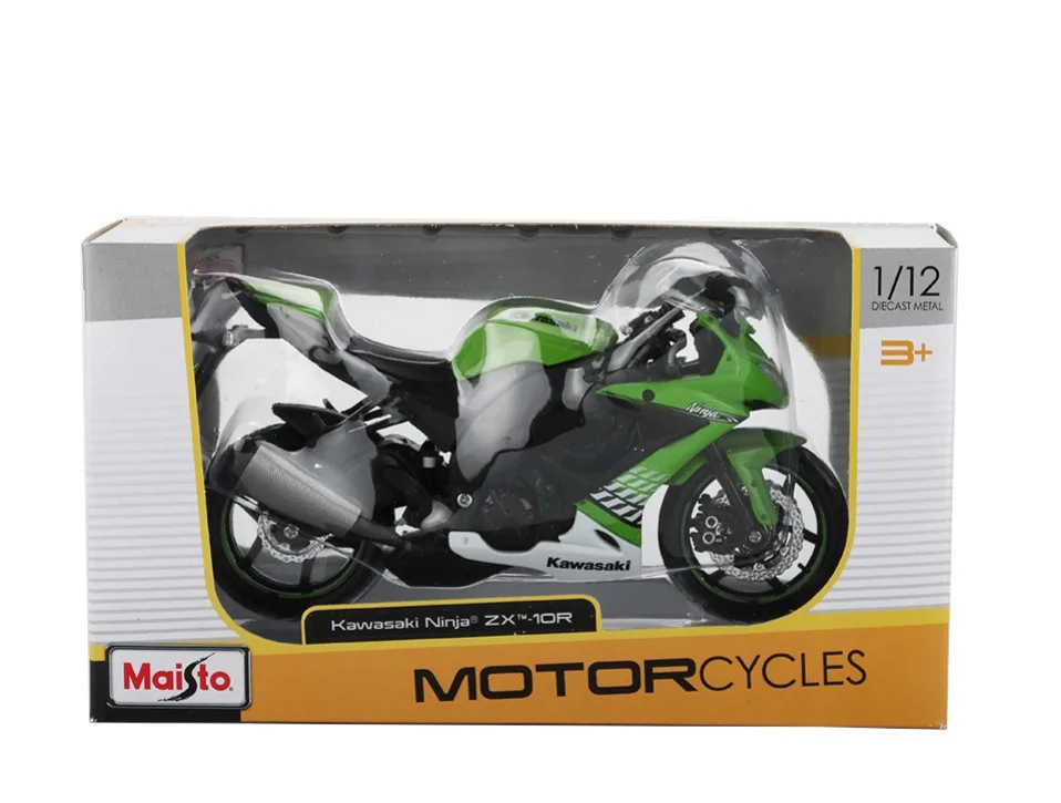 Модель мотоцикла Maisto из 1:12 сплава, игрушечный ZX-10R 2010, гоночный мотоцикл, велосипедные модели, игрушки для детей и взрослых