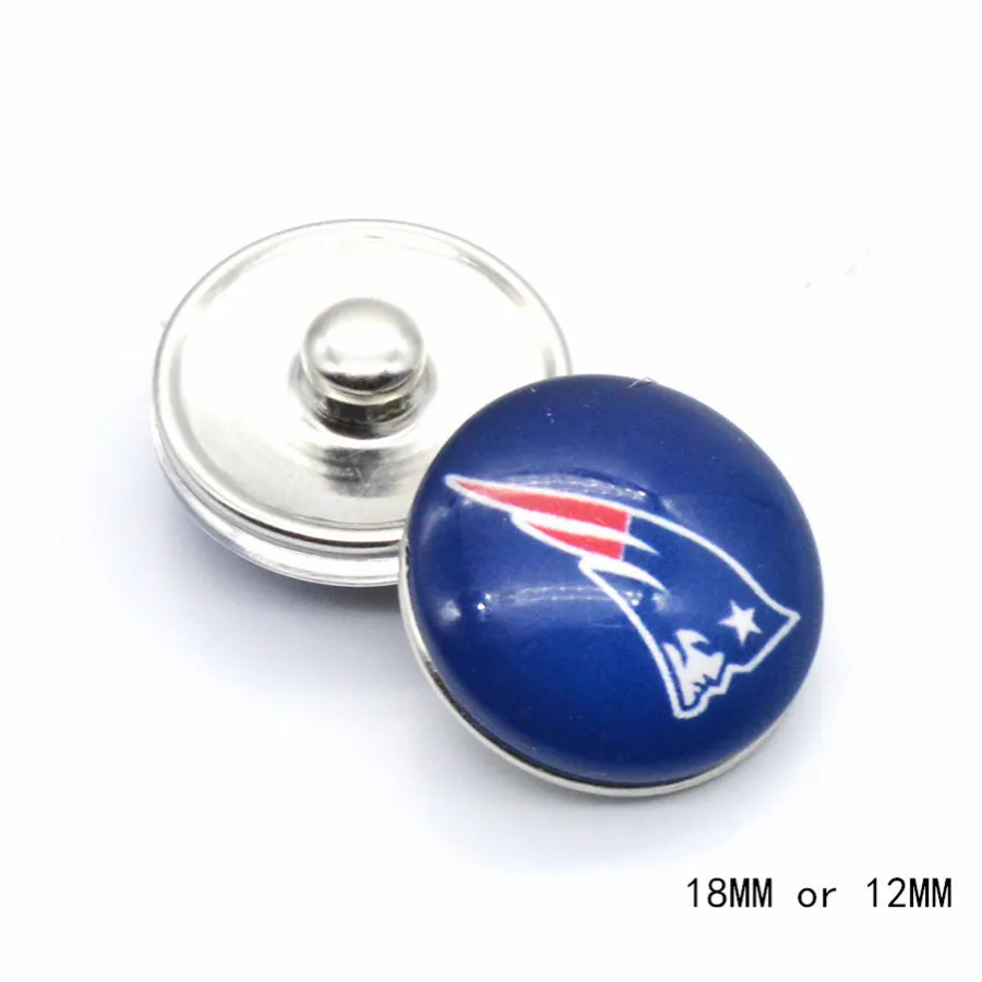 Кнопки 18 мм 12 мм New England Patriots Подвески имбирь браслет для Для женщин Для мужчин Футбол вентиляторы подарок, платье для вечеринки на день рождения Мода