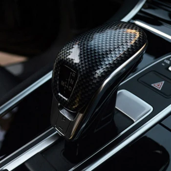 

Carbon Fiber for Porsche Panamera 971 2017 2018 Accessories Interior Decoration Car Gear Head Shift Knob Cover Trim Car Styling