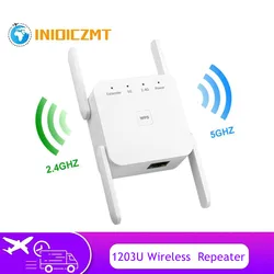 Inoiczmt – routeur répéteur Wifi 1203U, 2.4Ghz/5Ghz, 1200Mbps, amplificateur de Signal réseau domestique 