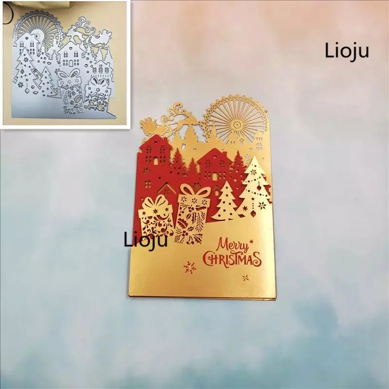 

New 2019 Background dies for Christmas greeting card Cutting Dies set For Scrapbooking DIY photo album Decorative Embossing