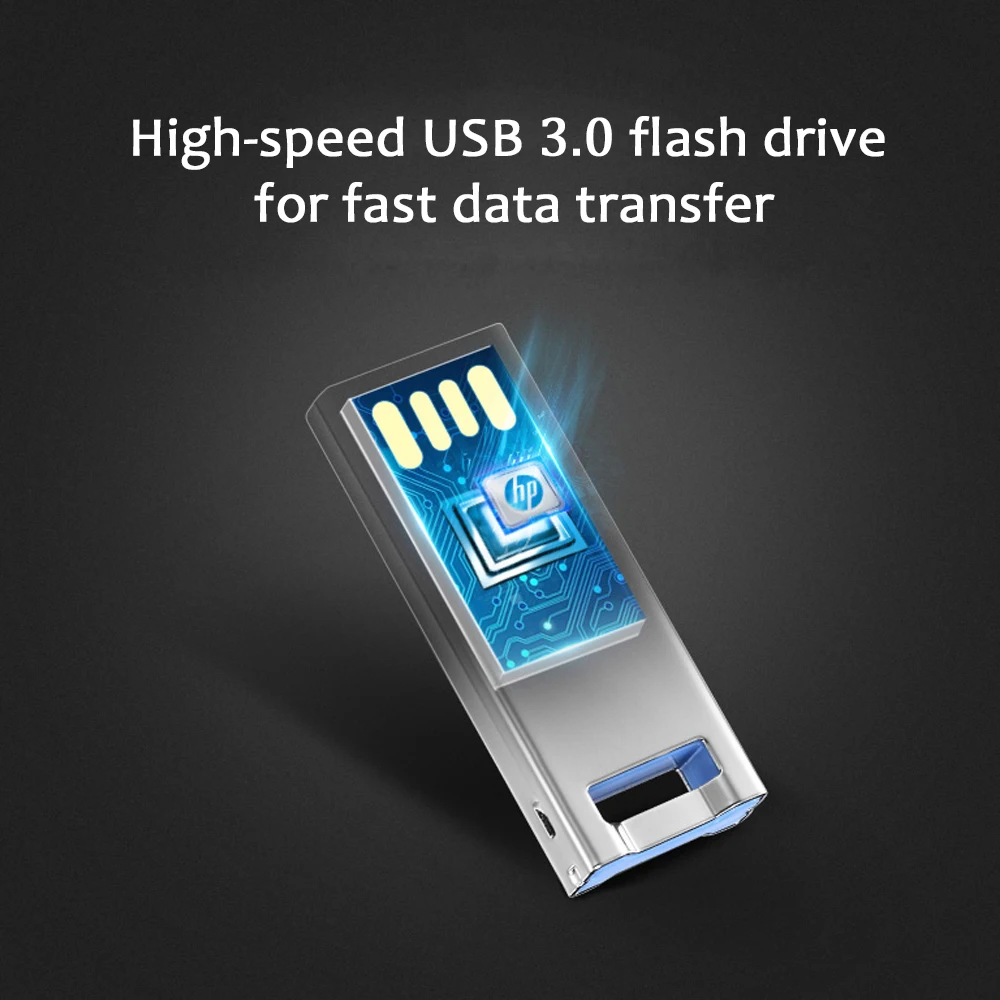 Металлический мини флеш накопитель HP usb 3 0 64 ГБ металлический 128 высокоскоростной