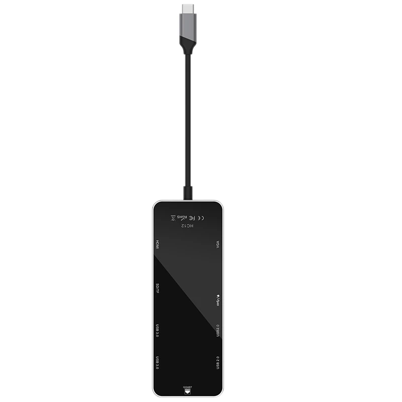 Хот-тип-c концентратор 3.5AUX аудио порт HDMI низкая температура 11 в 1 ноутбук