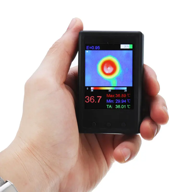 Beste Portable HY 18 MLX90640 Handheld Thermografiek Camera Infrarood Temperatuursensor Digitale Infrarood Warmtebeeldcamera