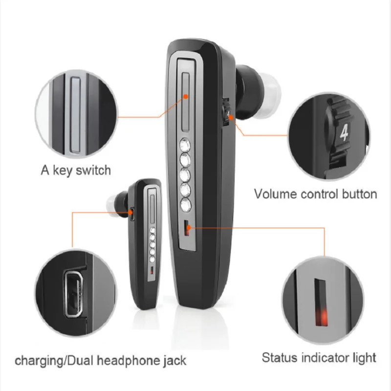 Перезаряжаемые слуховой аппарат Bluetooth Усилители звука Беспроводной наушники