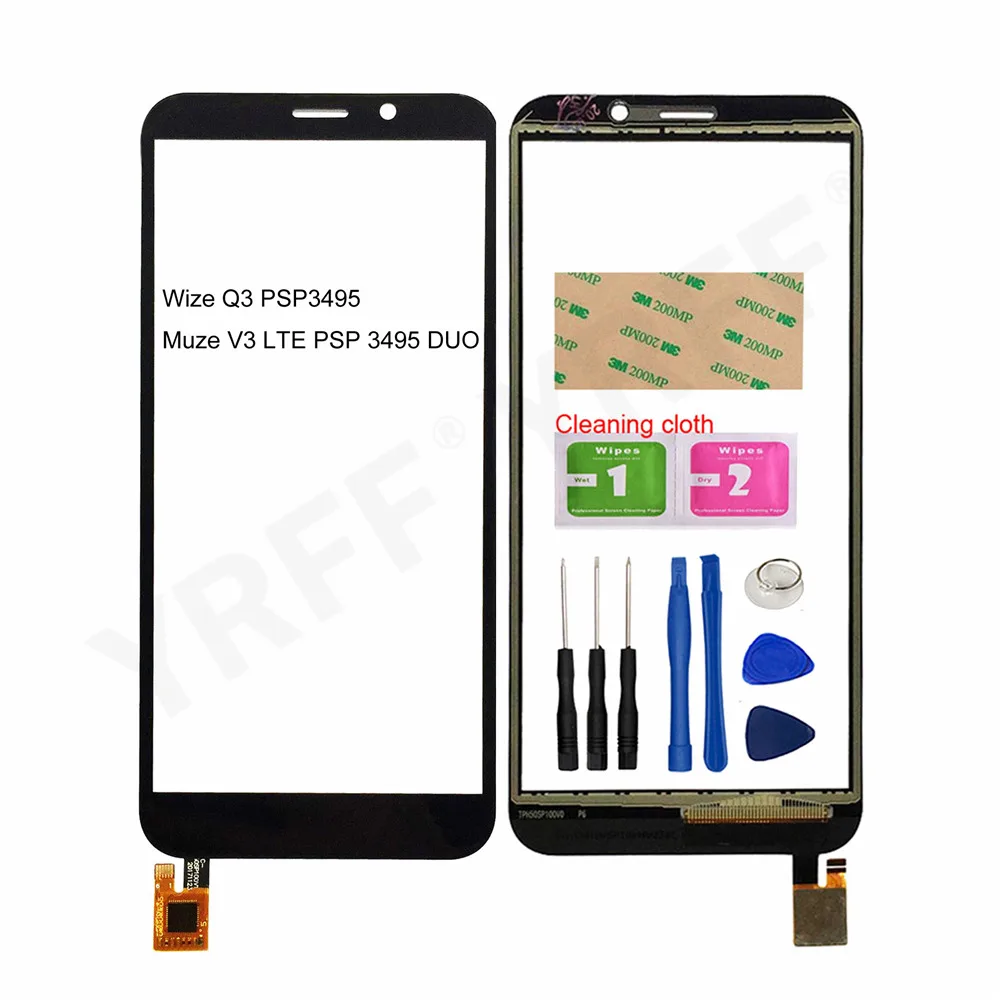 Сенсорный экран для Prestigio Wize Q3 PSP3495 Muze V3 DUO сенсорный дигитайзер Передняя