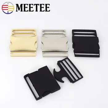 

Meetee 2/5pcs 40MM Metal Release Buckle Dual Adjustable Side Pets Collar Outdoor Backpack Belt Webbing Bag DIY Accessories AP474