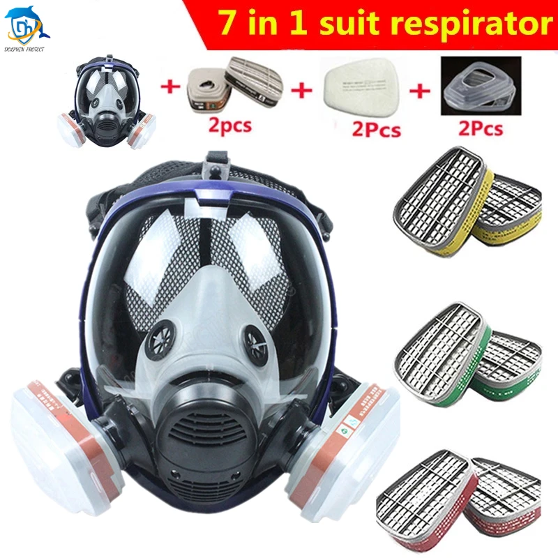 7 in 1 2pcs 6001CN Organic Vapor Cartridge,2pcs 5N11 Particulate Cotton Filter,2 pcs 501 Filter Cover Filter combination PM011 - Famidy.com