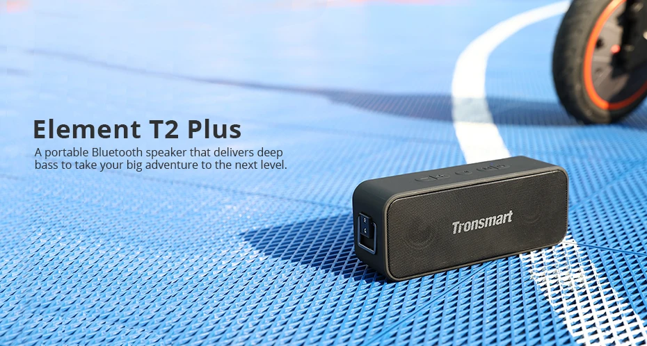 Tronsmart T2 Plus Bluetooth 5.0 Speaker 20W Portable Speaker 24H Column IPX7 Soundbar with TWS,Voice Assistant,Micro SD (6)