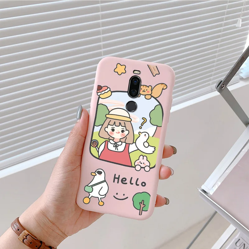 Cute Animal Pattern Phone Cover For Meizu X8 Case Cartoon Soft Silicone Painted Shell Shockproof Protection Bags 