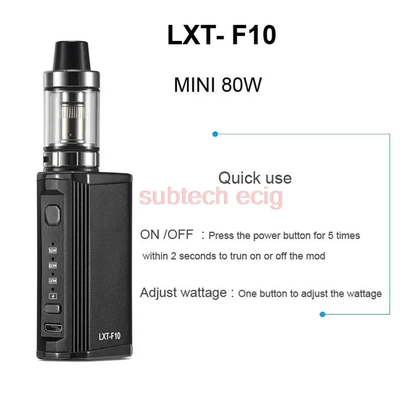 H5b1237a114134e92b5152252de660006E-Vape Rauch F10 80W Box Mod Kits E Zigaretten 2000mAh batterienpipml Luftflödestank Atomizer Hookah Shisha Pen Mini Vapor Vaper Vape Rauch F10 80W Box Mod Kits E Zigaretten 2000mAh Batterie 2,5 ml Luftstrom Tank Zerstäuber Shisha Shisha Stift Mini Dampf Vaper_H5b1237a114134e92b5152252de660006E