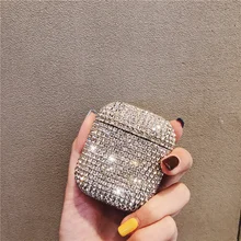 Роскошные 3D милые блестящие бриллианты беспроводные Bluetooth наушники аксессуары Жесткий Чехол для Apple Airpods 2 защитная коробка для зарядки сумки