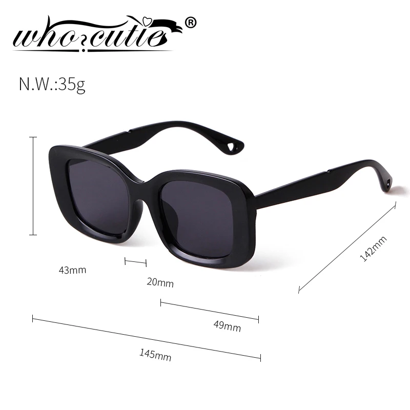 Lunettes de soleil épaisses carrées pour femmes, design de marque, monture optique de haute qualité, lunettes de soleil rétro, nuances, document nu, S259B, 2020