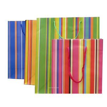 

Gift bags Bagland, "Stripes 2", Paper-160g/m2, pack of Saving-12 To. Assorted, 26cm x 32cm x 10cm
