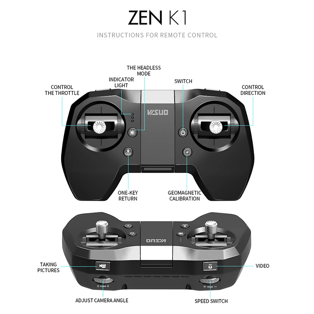 VISUO ZEN K1 gps Квадрокоптер с 4K двойной HD камерой косметический фильтр 5G wifi Optiacal Flow бесщеточный Радиоуправляемый Дрон 30 минут время полета