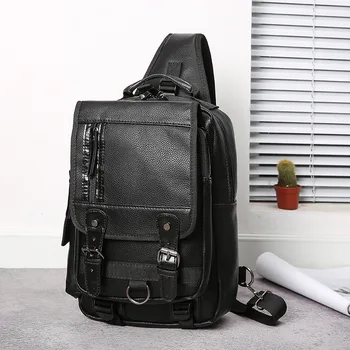 

Men Retro Chest Pack Business New Style Single-shoulder Crossbody Bag Casual IPAD Package