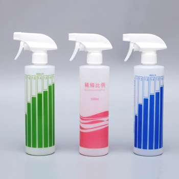 

4Pcs 500ml Multi-Function Spray Bottles With Dilution Mark Fine Mist Portable Soap Dispenser Empty Sprayer Cleaning Random Color