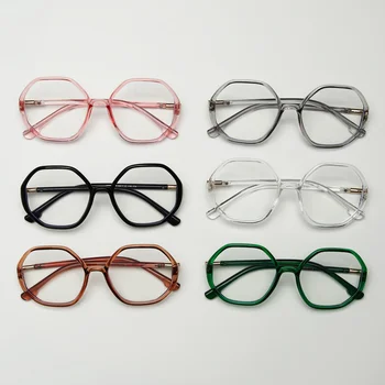 

Oversized Anti Blue Light Computer Glasses Women Men Square Frame Optical Spectacle Flat Mirror Eyeglasses
