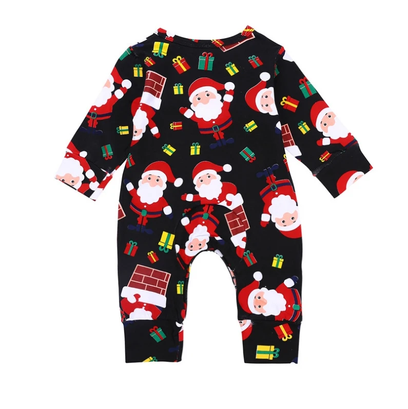 Baby Romper Girl Christmas Jumpsuit Boy Onesie Newborn Clothes Toddler Costume Spring Fall Winter Long Sleeve Santa Claus