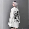 NiceMix Cartoon Horror Graphic T-shirt Women Character Print Loose Punk Japanese T Shirts Pullover Top Harajuku Street Tees ► Photo 1/6