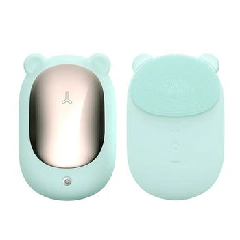 

Clean Bear, Silicon Facial Cleansing Brush. Sonic Gentle Exfoliation & Massage for All Skin Types, Bifunctional Beauty Device