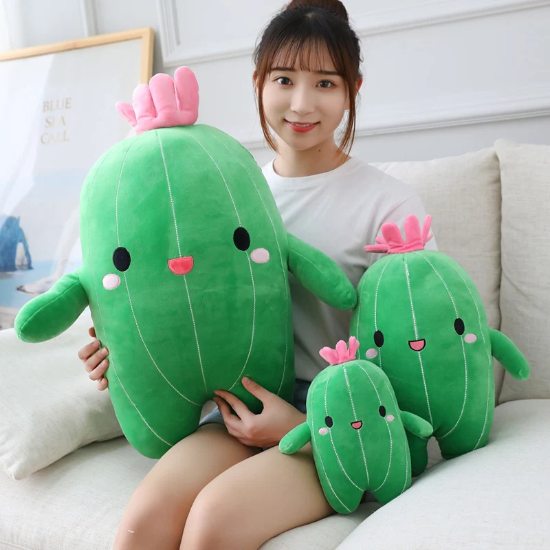 25/40/60CM Cartoon Cactus Plush Toys Kawaii Stuffed Soft Doll for Children Baby Kids Toys Classic Birthday Gifts