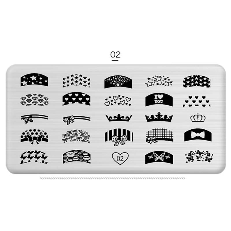 Nail Stamping Plates DIY Nail Stamper Nail Stencil Nail Charm Nail Deco Nail Art Accessoire Nail Designs Nail Art Decorations - Цвет: 02