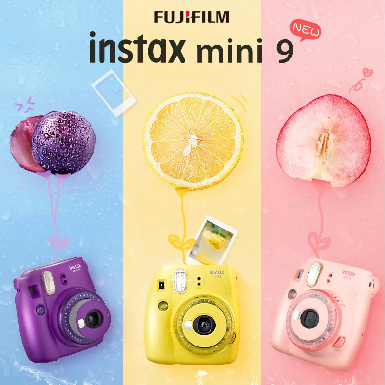 Fuji Fujifilm Instax Mini 9 Instant Photo Camera with Selfie Mirror Film Photo Snapshot Camera Shoo