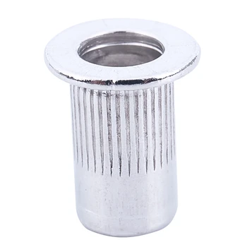 

M4 Rivet Nut Aluminum Vertical Stripes Cylindrical Rivets 100 Pieces