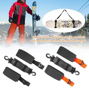 

Skiing Nylon Adjustable Shoulder Carrier Ski Strap Practical Outdoor Solid Adults Kids Portable Fixed With Bandages Reduce Wear
