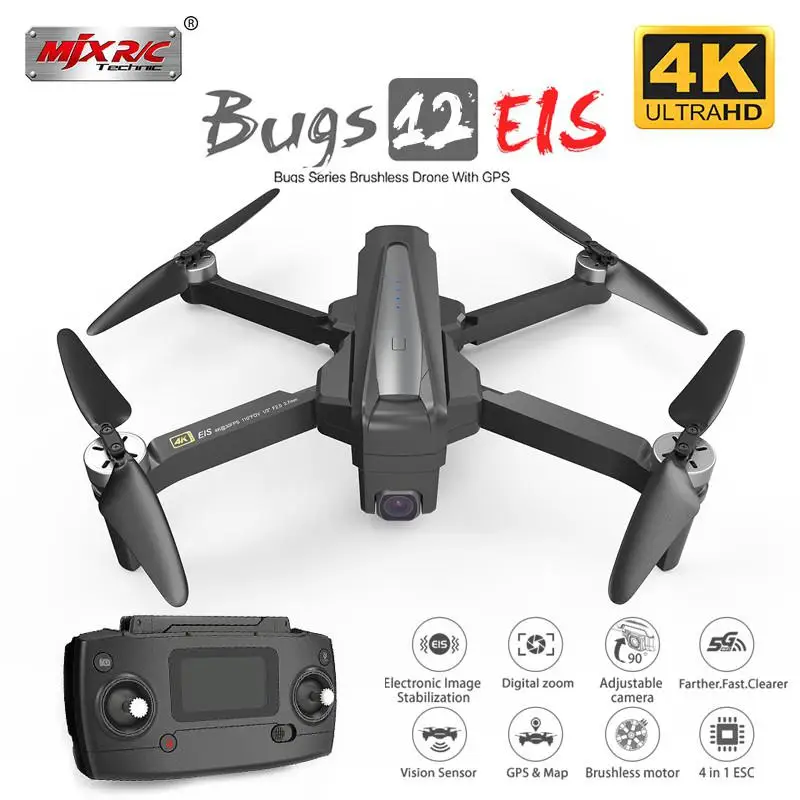 

MJX B12 EIS with 4K 5G WIFI Digital Zoom Camera 22min Flight Time Brushless Foldable GPS RC Quadcopter Drone RTF