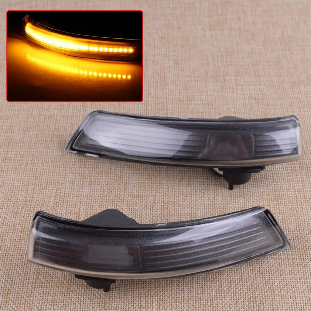 

DWCX 2PCS Yellow Dynamic Turn Signal Light LED Lamp Mirror Indicator Fit for Ford Focus 2008-2012 2013 2014 2015 2016 2017 2018