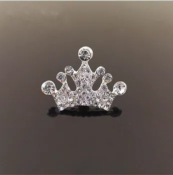 

10pcs/lot Silver Crystal Rhinestone Tiaras Crown Embellishment Button Wedding Craft DIY Hair Bows Flower Crown