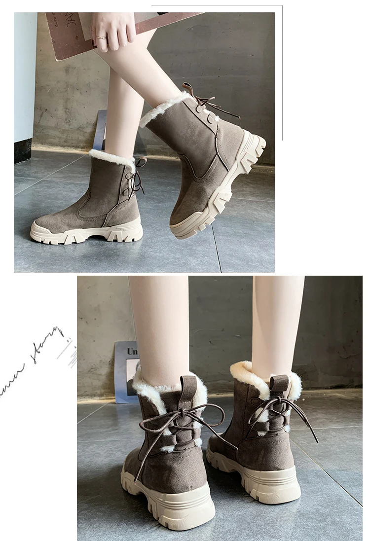 ERNESTNM/зимние ботинки на меху; женские зимние ботинки из флока высокого качества на резиновой подошве; женские теплые мягкие ботильоны; повседневная обувь; botas Mujer