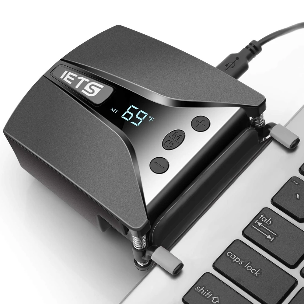 

Gaming Laptop Cooler with Vacuum Fan Cool USB Laptop Cooler High Performance MCU Control Wind Speed, Temperature Display