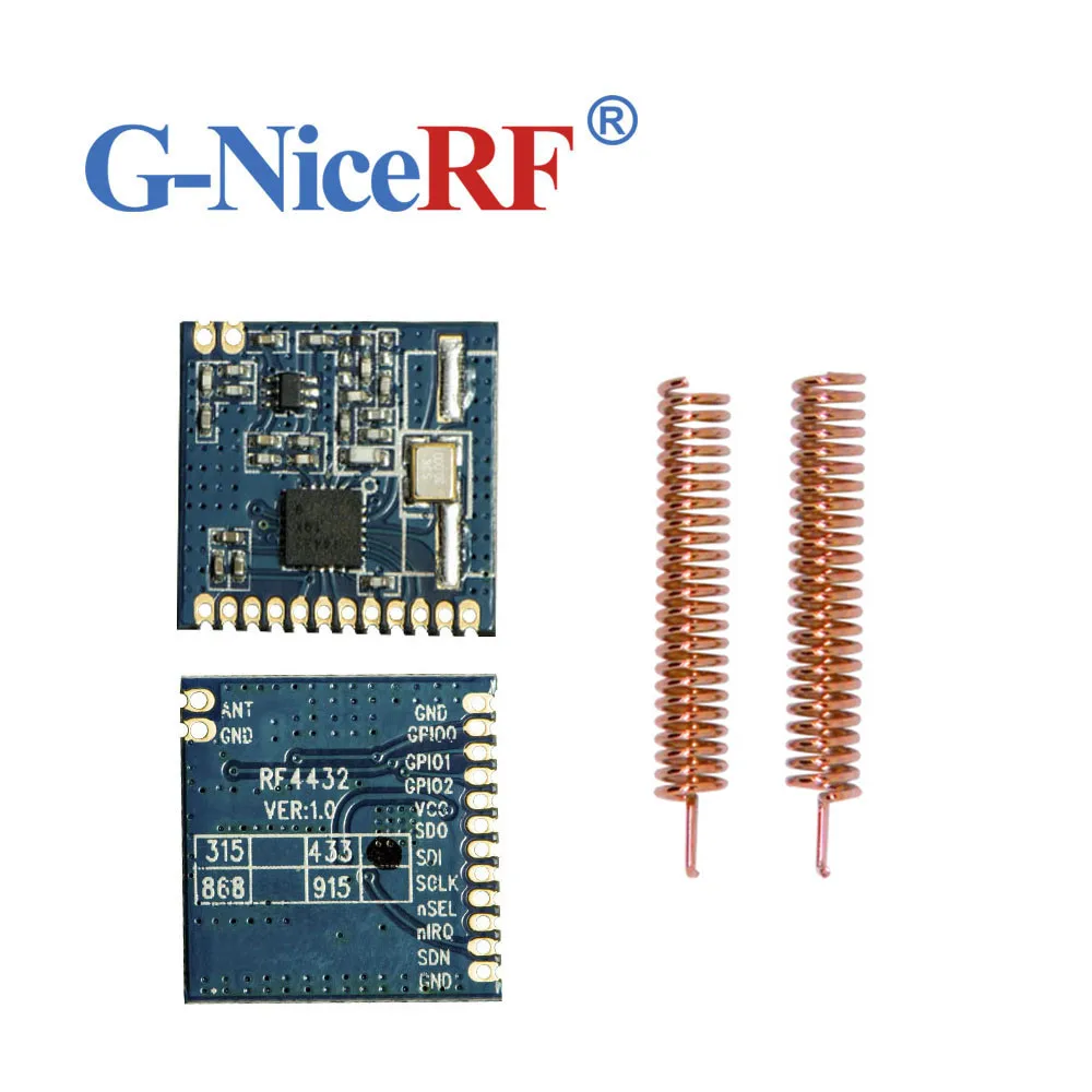 2pcs/lot RF4432 100mW 20dBm Output Power 433MHz FSK Wireless Transceiver Module | Мобильные телефоны и аксессуары