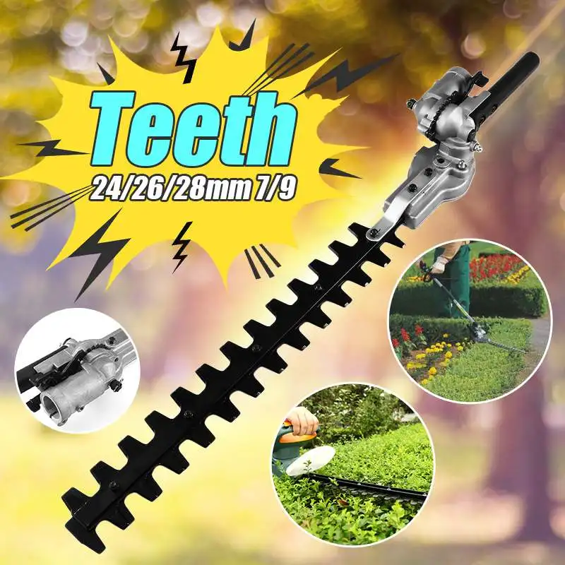 

7 Teeths Pole Hedge Trimmer Bush Cutter Head Grass Trimmers For Garden Multi Tool Pole Chainsaw Garden Poweres Tools 26mm