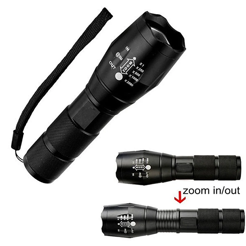 

Led Flashlight Ultra Bright Waterproof MINI Torch T6 5 Modes rechargeable Battery for camping tactical