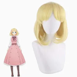 Perruque de Cosplay synthétique courte dorée – Maria Campbell, perruque Anime My Next Life As a Villainess All itinéraires led to Doom, perruque de Cosplay 
