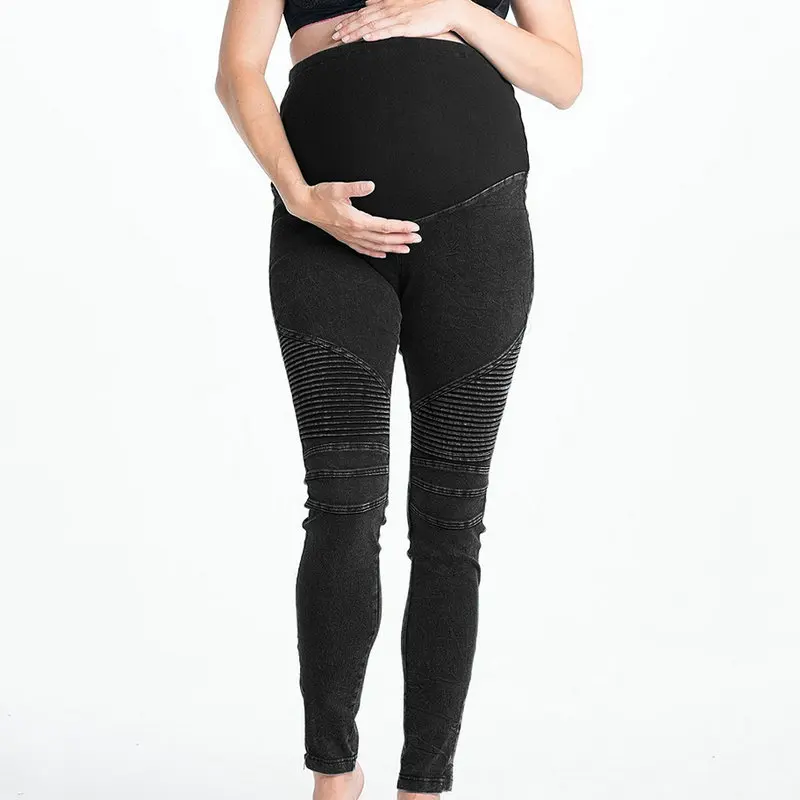Одежда с высокой талией для беременных женщин на молнии; брюки для беременных; капри; мягкая одежда для беременных; цвет черный, коричневый; обтягивающие леггинсы; брюки