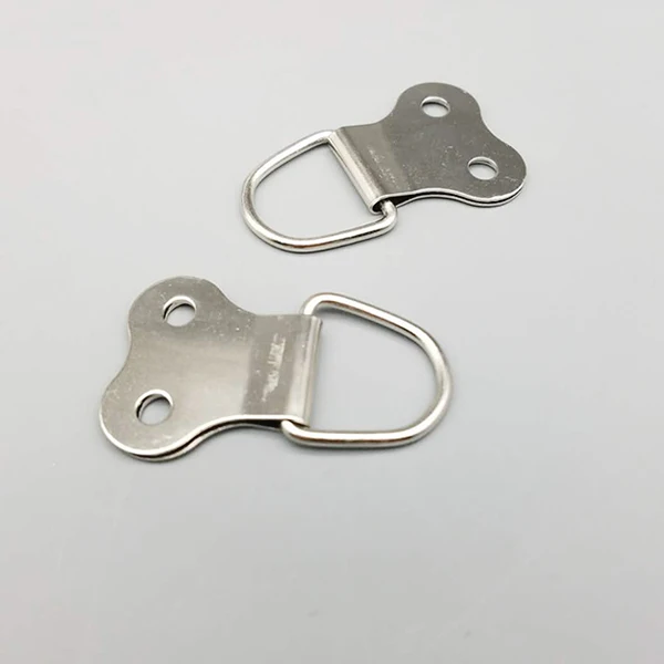 

Hot Sale picture frame hanging D ring double NP nickel plated with screws ( pack of 10 )