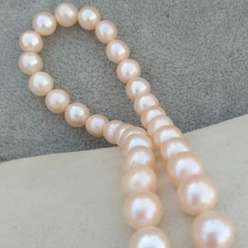 

Elegant 19inch Gorgeous AAA South Sea Gold Pink Pearl Necklace S925 At Wedding Party Daily Free Shipping