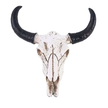 

Creative Horns Shofar Bone Sculpture Wall Pendant Resin Wall-mounted Coat Hook Storage Rack Ornaments Restaurant Home Decoration