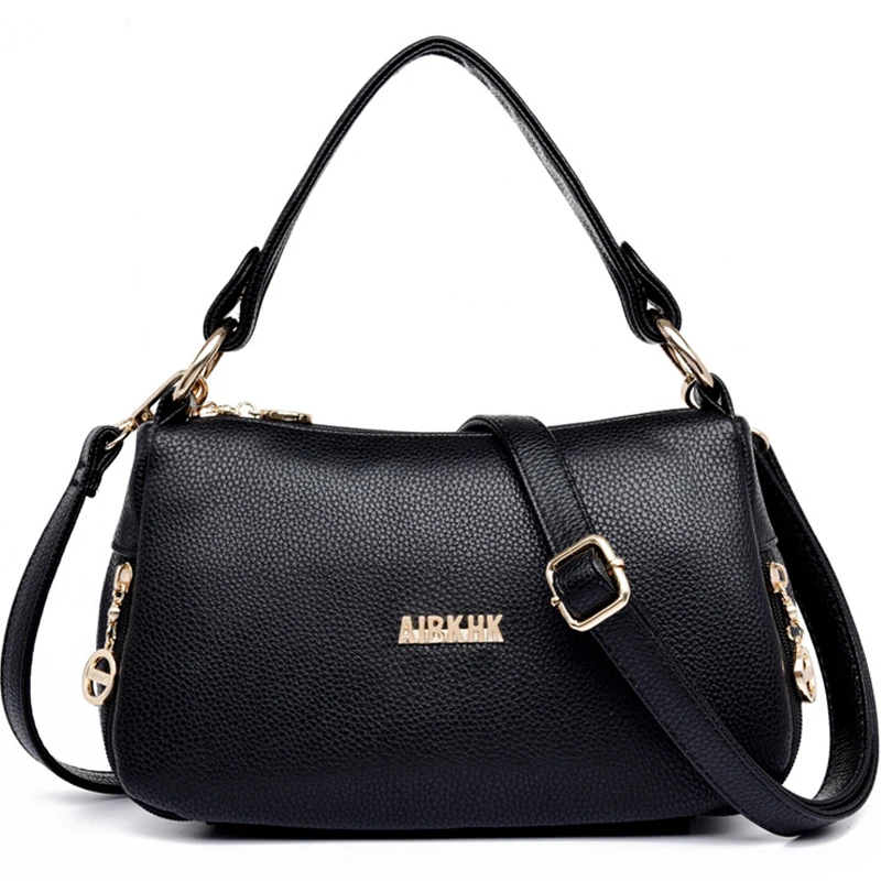 

Fashion Genuine Leather Women Shoulder Bags Leather Waterproof Crossbody-Bag For Women 2019 Messenger Tote Ladies Bag