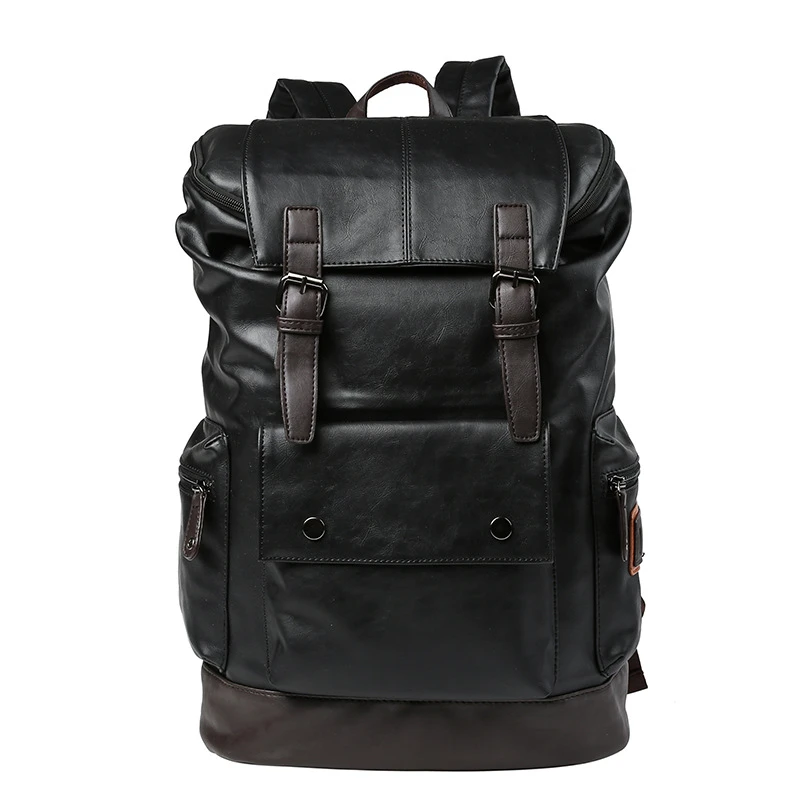 Korean men's casual school bag shoulder bag travel backpack male laptop bag Mochila  Masculina Couro Sintetico Vintage Notebook|Backpacks| - AliExpress