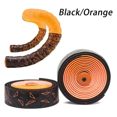 black and orange Supacaz обмотка руля велосипеда супер липкая дорожная Ручка велосипеда обмотка руля s многоцветная опционально - Цвет: black and orange