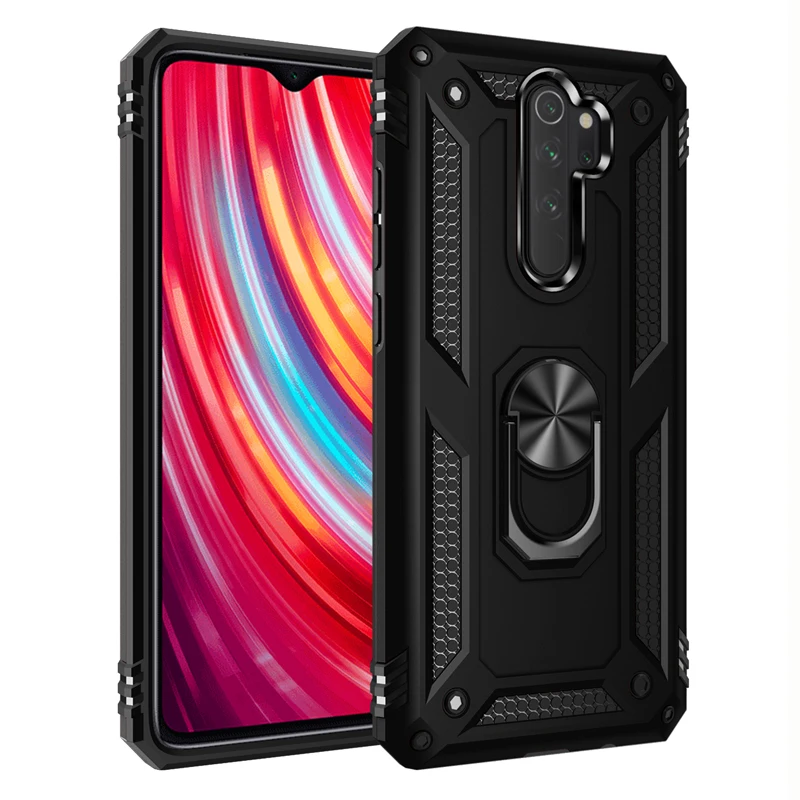 Чехол для Redmi Note 8 Pro 9s 8T с металлическим кольцом противоударный защитный чехол